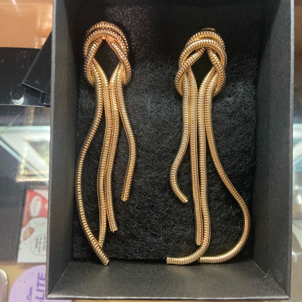 Gold dangle earrings
